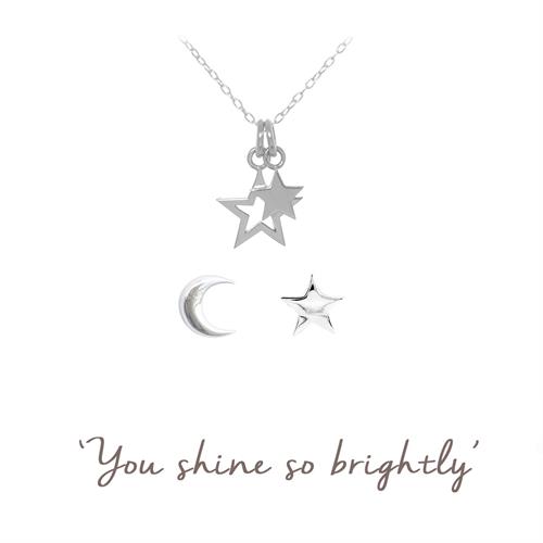 Buy Star Necklace & Earrings Gift Set | Sterling Silver