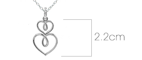 fancy heart necklace dimensions