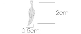 feather necklace dimensions