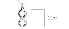 infinity necklace dimensions