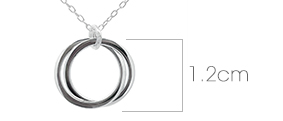 linked circles necklace dimensions