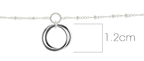 linked circles bracelet dimensions