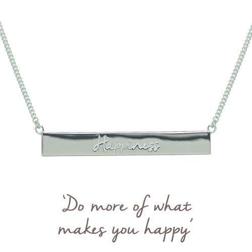 Buy Happiness Bar Necklace | Gold & Rose Gold