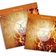 Sterling Silver Phoenix Necklace & Bracelet Gift Set