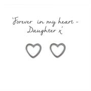 daughter heart earrings