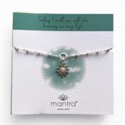 mantra daisy bracelet in silver