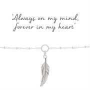 feather in memory bracelet
