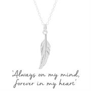 feather in memory necklace