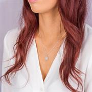 Silver Crown Chakra Necklace on Model