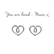 Mum heart earrings