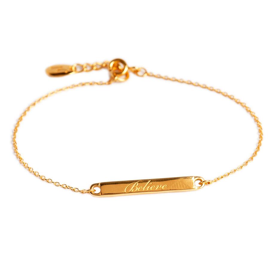 Believe Bracelet | Sterling Silver, Gold, Rose Gold | Mantra